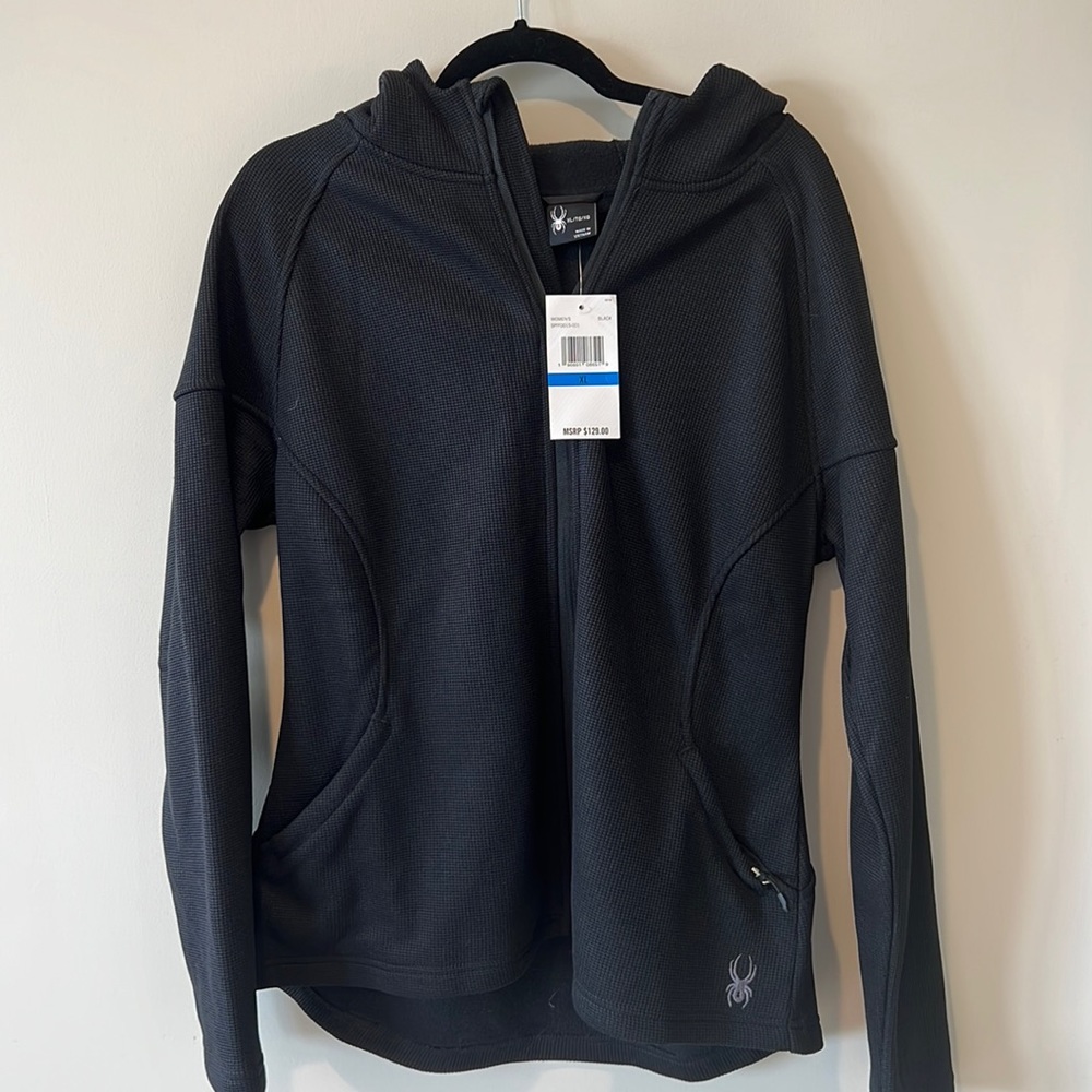 *Brand New w/Tags* Spyder Hooded Zip-up Women’s XL - Black